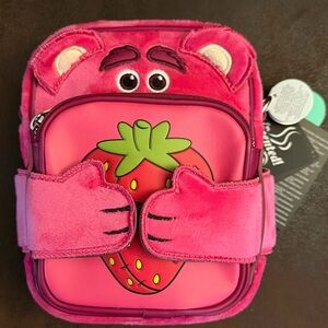 Loungefly Lotso Plush Crossybody Strawberry Pink Backpack